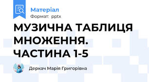 МУЗИЧНА ТАБЛИЦЯ МНОЖЕННЯ. ЧАСТИНА 1-5