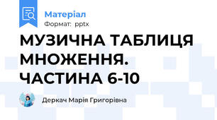 МУЗИЧНА ТАБЛИЦЯ МНОЖЕННЯ. ЧАСТИНА 6-10