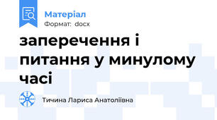 заперечення і питання у минулому часі