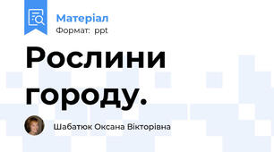 Рослини городу.