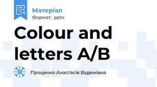 Colour and letters A/B