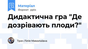 Дидактична гра "Де дозрівають плоди?"