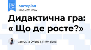 Дидактична гра: « Що де росте?»