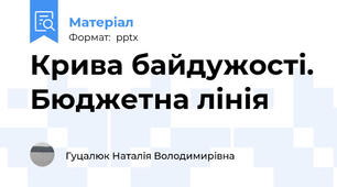 Крива байдужості. Бюджетна лінія