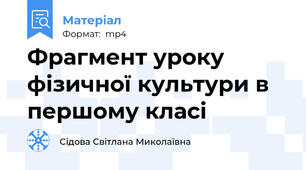 Фрагмент уроку фізичної культури в першому класі