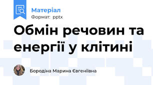 Обмін речовин та енергії у клітині
