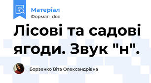 Лісові та садові ягоди. Звук "н".