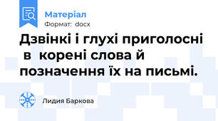 Дзвінкі і глухі приголосні  в  корені слова й позначення їх на письмі.