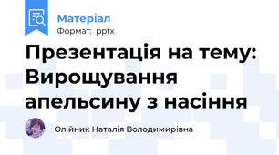 Презентація на тему: Вирощування апельсину з насіння