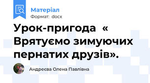 Урок-пригода  « Врятуємо зимуючих пернатих друзів».