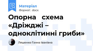 Опорна   схема  «Дріжджі – одноклітинні гриби»