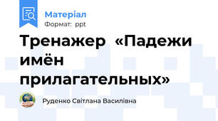 Тренажер  «Падежи имён  прилагательных»