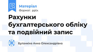 Рахунки бухгалтерського обліку та подвійний запис