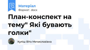 План-конспект на тему" Які бувають голки"