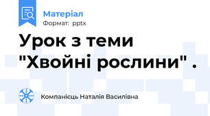 Урок з теми "Хвойні рослини" .