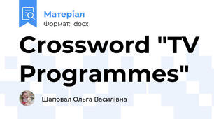 Crossword "TV Programmes"