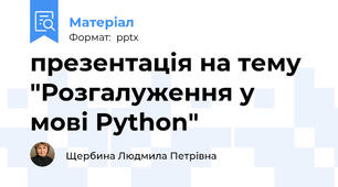 презентація на тему "Розгалуження у мові Python"