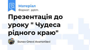 Презентація до уроку " Чудеса рідного краю"