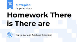 Homework There is There are