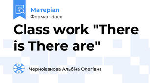 Class work "There is There are"