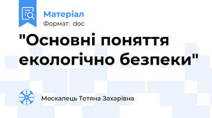 "Основні поняття екологічно безпеки"