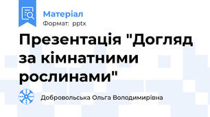 Презентація "Догляд за кімнатними рослинами"