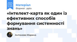 «Інтелект-карта як один із ефективних способів формування системності знань»