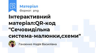 Інтерактивний матеріал:QR-код "Сечовидільна система-малюнки,схеми"