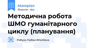 Методична робота  ШМО гуманітарного циклу (планування)
