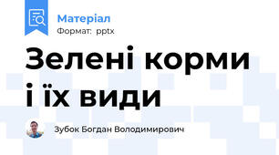 Зелені корми і їх види