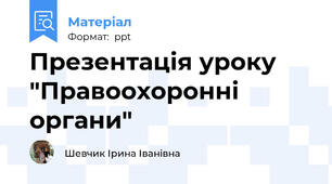 Презентація уроку "Правоохоронні органи"