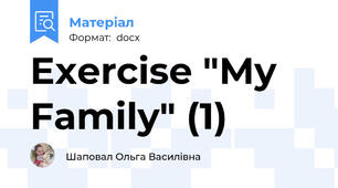 Exercise "My Family" (1)