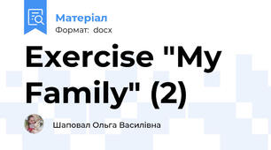 Exercise "My Family" (2)