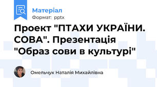 Проект "ПТАХИ УКРАЇНИ. СОВА". Презентація "Образ сови в культурі"