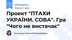 Проект "ПТАХИ УКРАЇНИ. СОВА". Гра "Чого не вистачає"