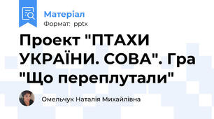 Проект "ПТАХИ УКРАЇНИ. СОВА". Гра "Що переплутали"