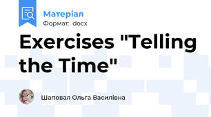 Exercises "Telling the Time"
