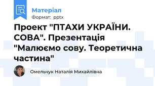 Проект "ПТАХИ УКРАЇНИ. СОВА". Презентація "Малюємо сову. Теоретична частина"
