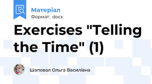Exercises "Telling the Time" (1)