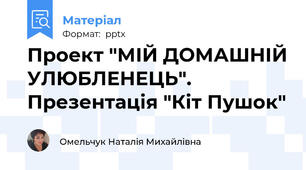 Проект "МІЙ ДОМАШНІЙ УЛЮБЛЕНЕЦЬ". Презентація "Кіт Пушок"