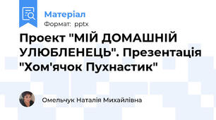 Проект "МІЙ ДОМАШНІЙ УЛЮБЛЕНЕЦЬ". Презентація "Хом'ячок Пухнастик"