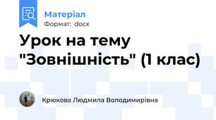Урок на тему "Зовнішність" (1 клас)