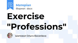 Exercise "Professions"