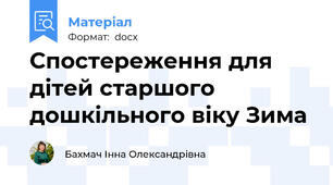 Спостереження для дітей старшого дошкільного віку Зима