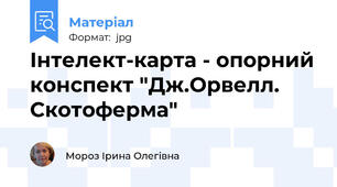 Інтелект-карта - опорний конспект "Дж.Орвелл. Скотоферма"