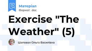 Exercise "The Weather" (5)