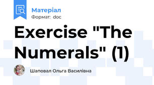 Exercise "The Numerals" (1)