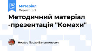 Методичний матеріал -презентація "Комахи"