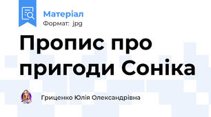 Пропис про пригоди Соніка