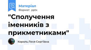 "Сполучення іменників з прикметниками"